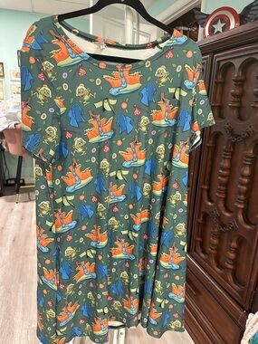 Disney Splash Mountain Brer Frog & Briar Patch Ambrie plus XL  T-Shirt Dress
